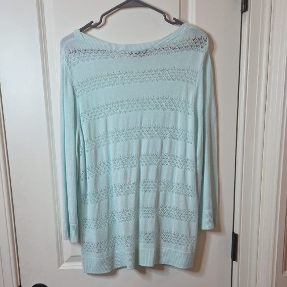 CLEARANCE Banana Republic Women's Light Seafoam Green Knit Top Size XL - Picture 5 of 11
